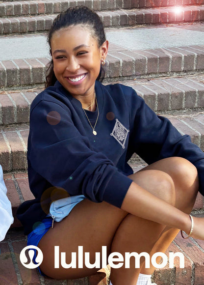 Pi Beta Phi lululemon Steady State Crew - Embroidered Crest - Navy