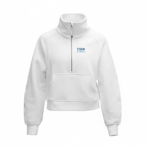 Pi Beta Phi MOM lululemon Scuba Oversized Funnel-Neck Half Zip - White