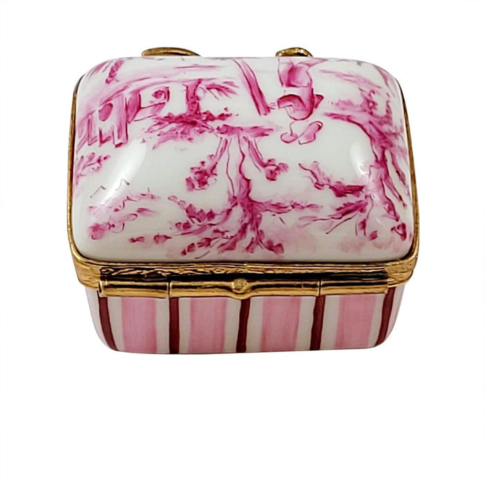 Pink Toile Porcelain Limoges Traditional furniture French Trinket Box