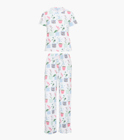 The Kelly Pajama Set - Flower Pots
