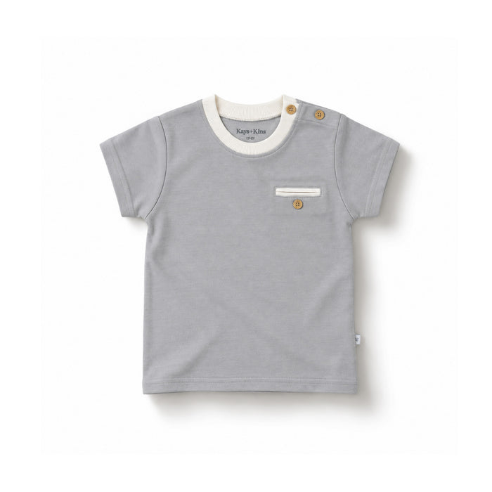 Pocket Tee -Grey Morn