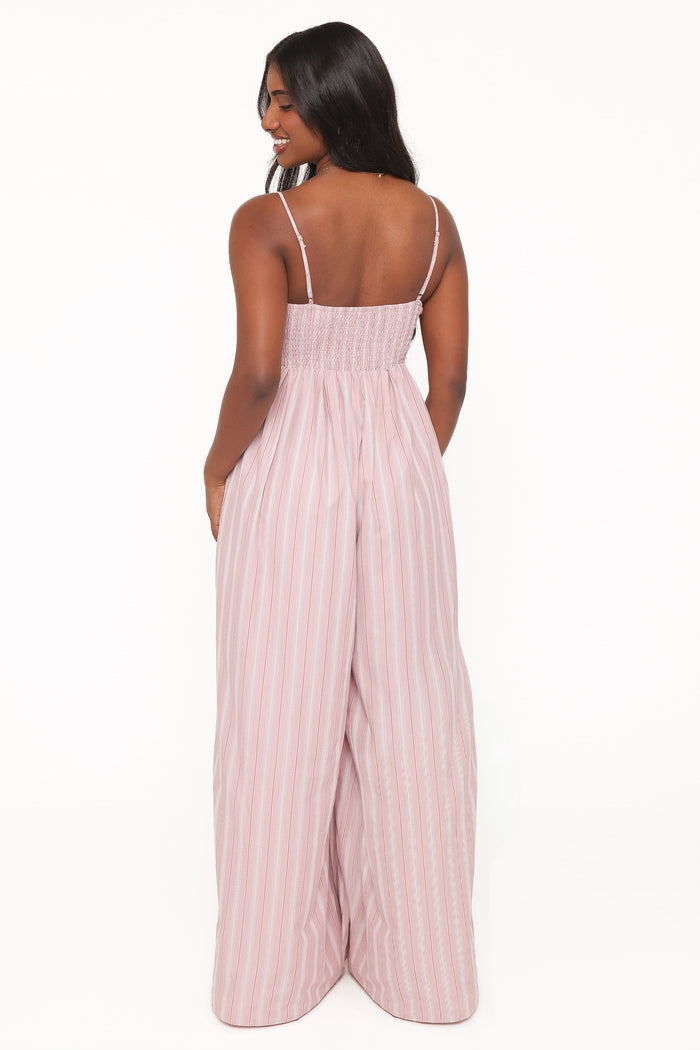 PLAYSUITS Pricilla Jumpsuit - Pink Stripe