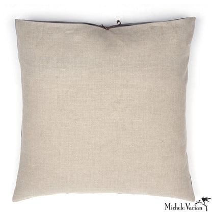 Printed Linen Pillow Pigment Aqua Pink 18x18