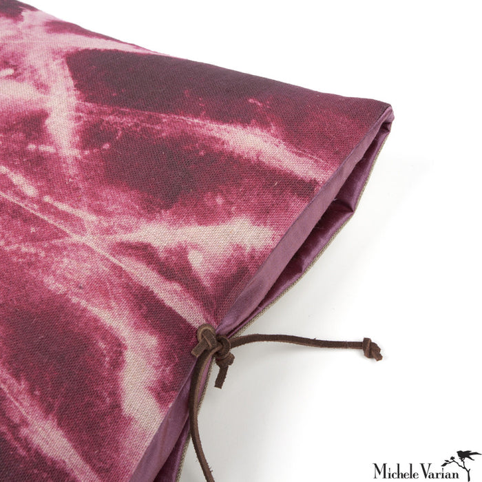 Printed Linen Pillow Starburst Plum 16x16