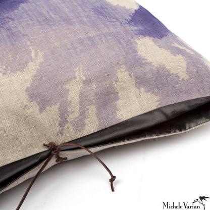 Printed Linen Pillow Wash Lilac 22x22