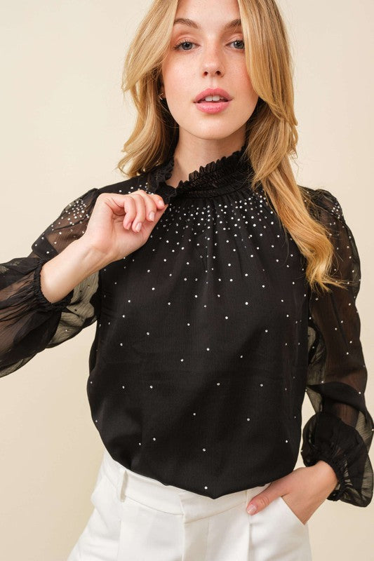 Raina Rhinestone Top