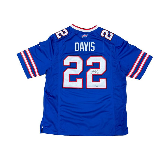 Ray Davis Signed Buffalo Bills Nike Authentic Blue Jersey Signed Jerseys TSE Buffalo