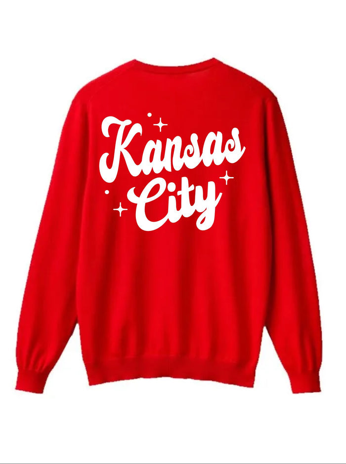 Retro Kansas City Crewneck Sweater (White Puff)