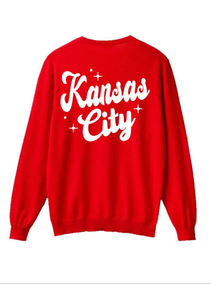 Retro Kansas City Crewneck Sweater (White Puff)