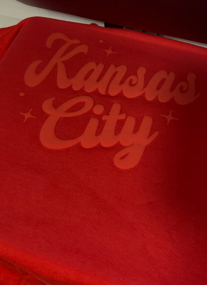 Retro Kansas City Crewneck Sweater (White Puff)