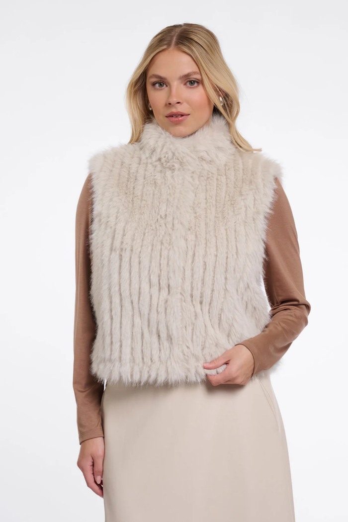 Rino & Pelle Dava Waistcoat Birch 7002611 on model Shop Rino & Pelle at Dotique