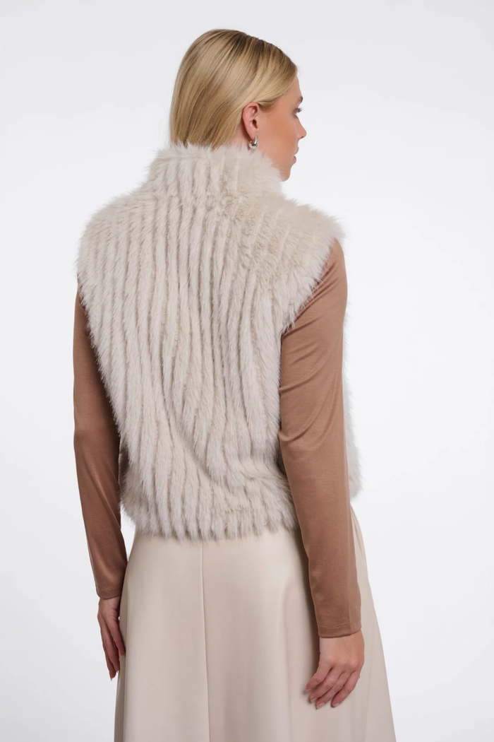 Rino & Pelle Dava Waistcoat Birch 7002611 on model. Shop Rino & Pelle at Dotique