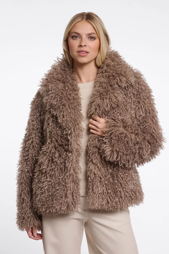 Rino & Pelle Lias Jacket Coffee Mocha Latte 7002611 on model. Shop Rino & Pelle at Dotique