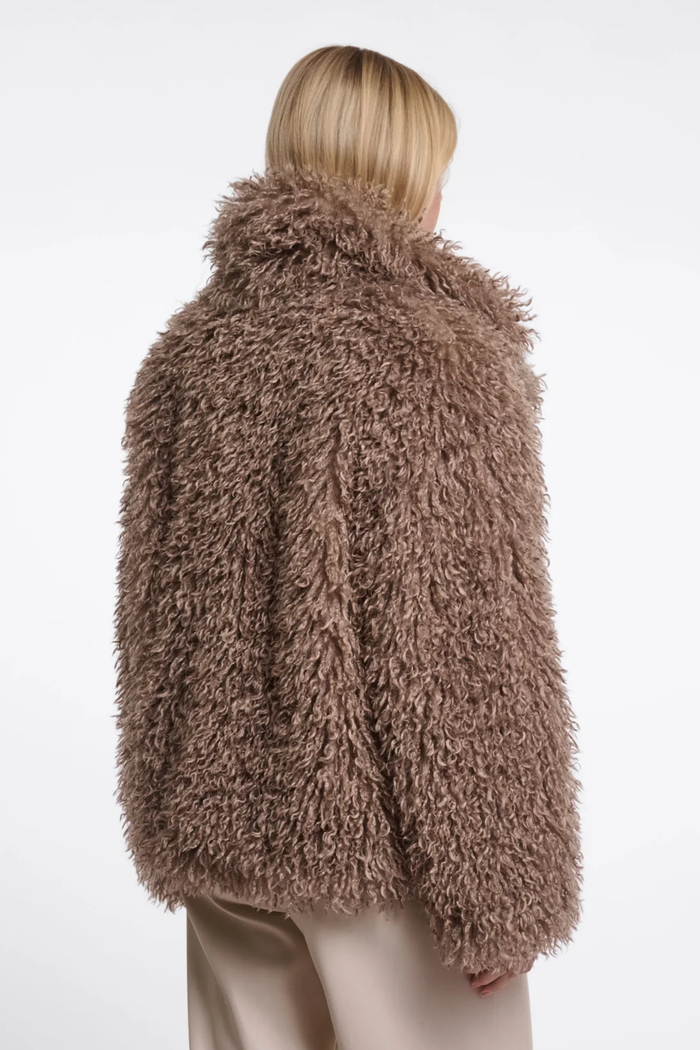 Rino & Pelle Lias Jacket Coffee Mocha Latte 7002611 on model back view. Shop Rino & Pelle at Dotique