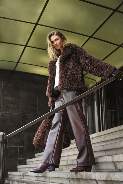 Rino & Pelle Lias Jacket Coffee Roast 7002611 on model. Shop Rino & Pelle at Dotique
