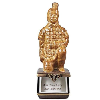 Terracotta Soldier China Porcelain Limoges travel monuments French Trinket Box