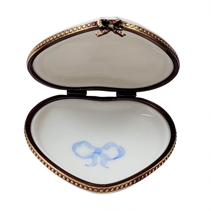 Happy Anniversary Rose Heart Porcelain Limoges anniversary wedding French Trinket Box