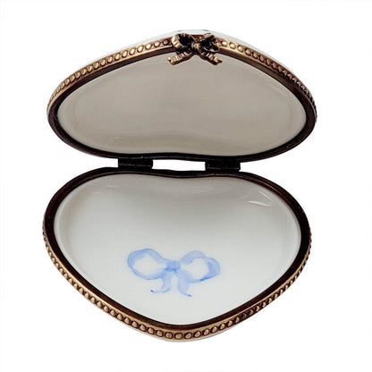 Happy Anniversary Rose Heart Porcelain Limoges anniversary wedding French Trinket Box