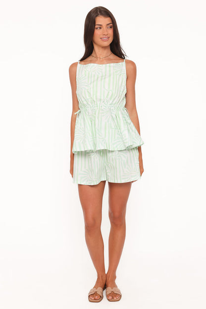 Petal and Pup USA TOPS Rory Top - Jade Painted Stripe