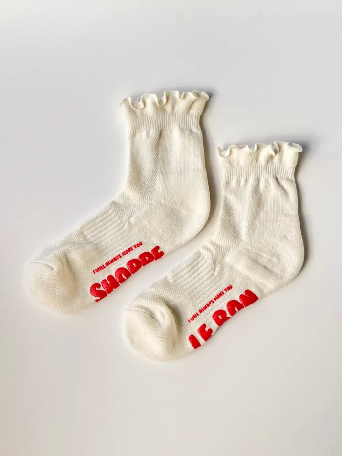 Ruffled Hugger Crew Socks