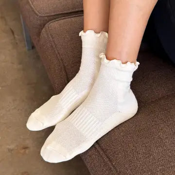 Ruffled Hugger Crew Socks
