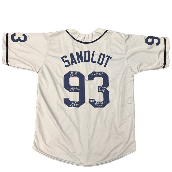 Sandlot Cast Signed Gray Baseball Jersey Signed Jerseys TSE Buffalo