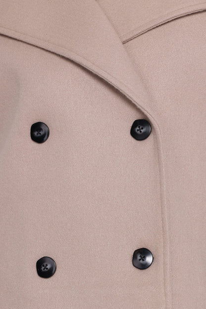 Petal and Pup USA OUTERWEAR Saylor Cropped Car Coat - Oatmeal