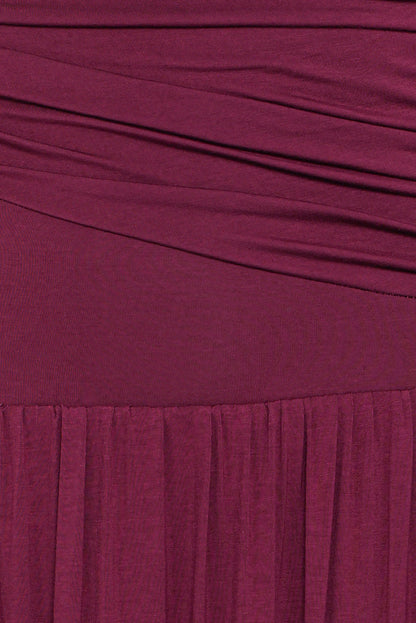 Petal and Pup USA DRESSES Shirley Long Sleeve Maxi Dress - Burgundy
