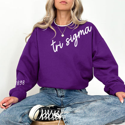 Sigma Sigma Sigma 1898 Avenue Crewneck