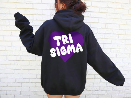 Sigma Sigma Sigma Boxy Heart Pullover Hoodie