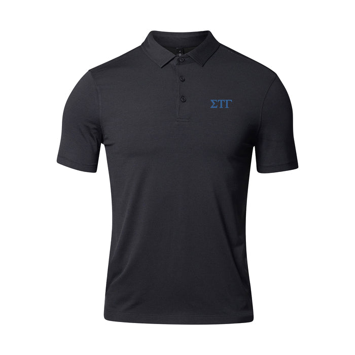 Sigma Tau Gamma lululemon Evolution Short-Sleeve Polo - Black