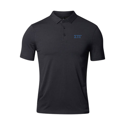 Sigma Tau Gamma lululemon Evolution Short-Sleeve Polo - Black