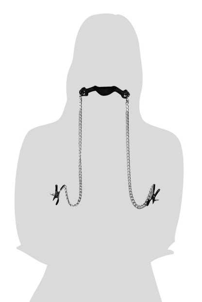 Silicone Ball Gag with Nipple Clamps