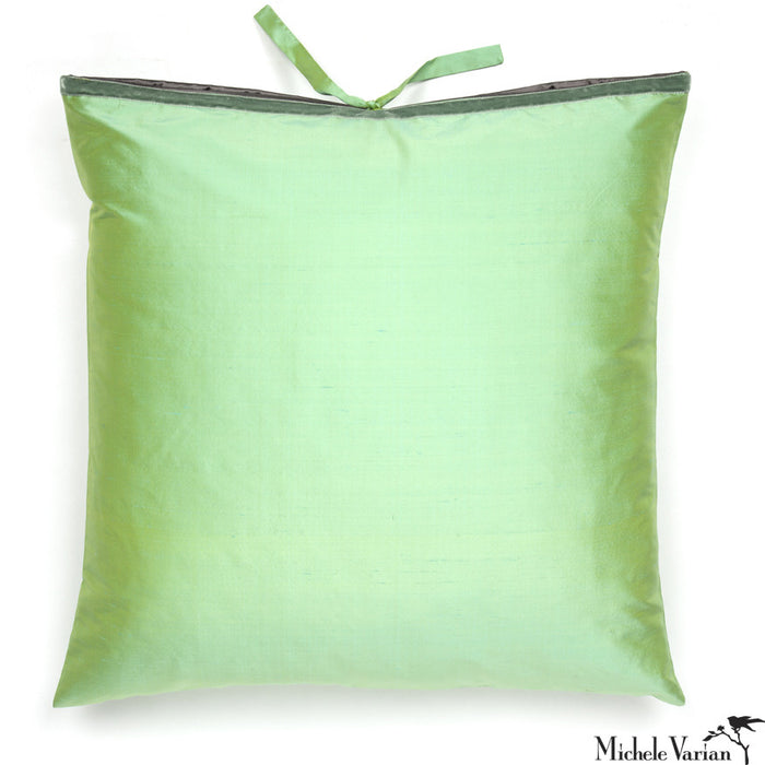 Silk Dupioni Pillow Sea Mint 22x22