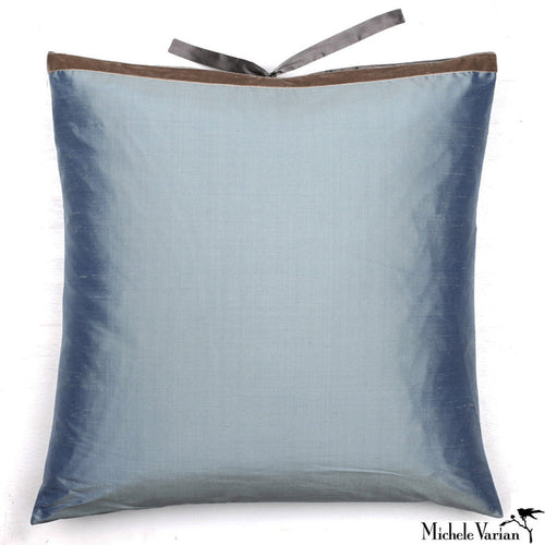 Silk Dupioni Pillow Slate 22x22