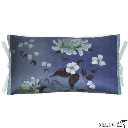 Silk Print Pillow Corn Flower 12x22