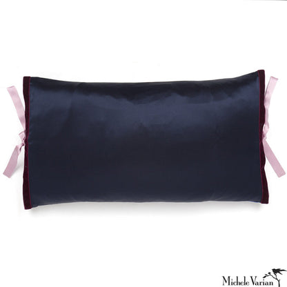 Silk Print Pillow Inky Floral 12x22