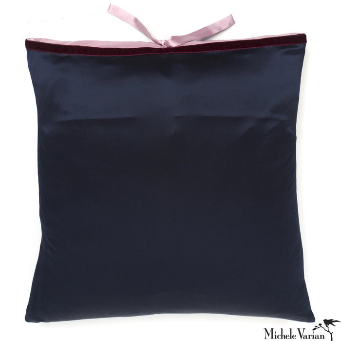 Silk Print Pillow Inky Floral 20x20