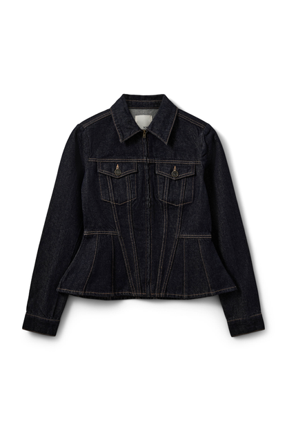 Sofie Schnoor Savakisw Slim Fit Raw Denim Jacket S263270 front view Shop Sofie Schnoor at Dotique