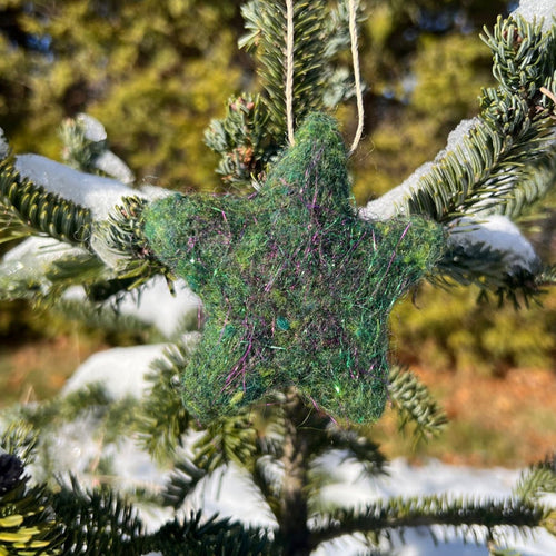 Sparkly Stars  Ornament - green