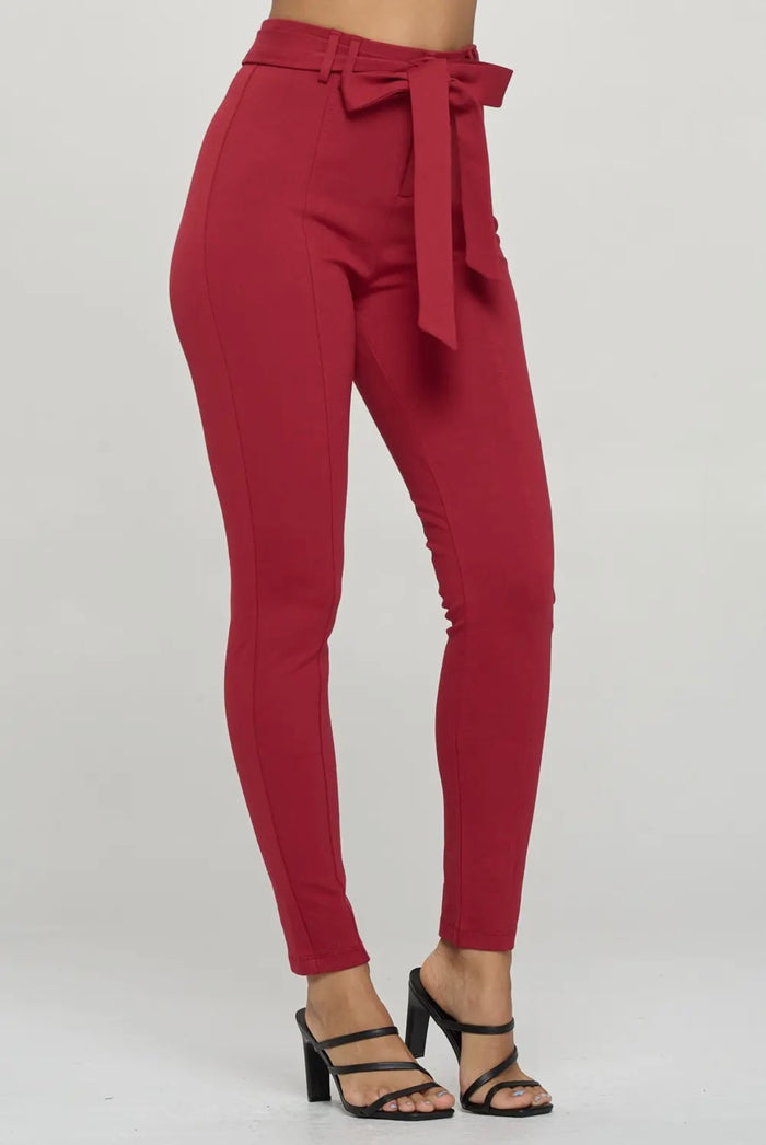 Sydney High Waist Pant (Red)