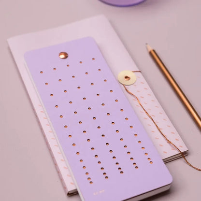 Tinne + Mia Notebook with Japanese Closure - Lilac Dash
