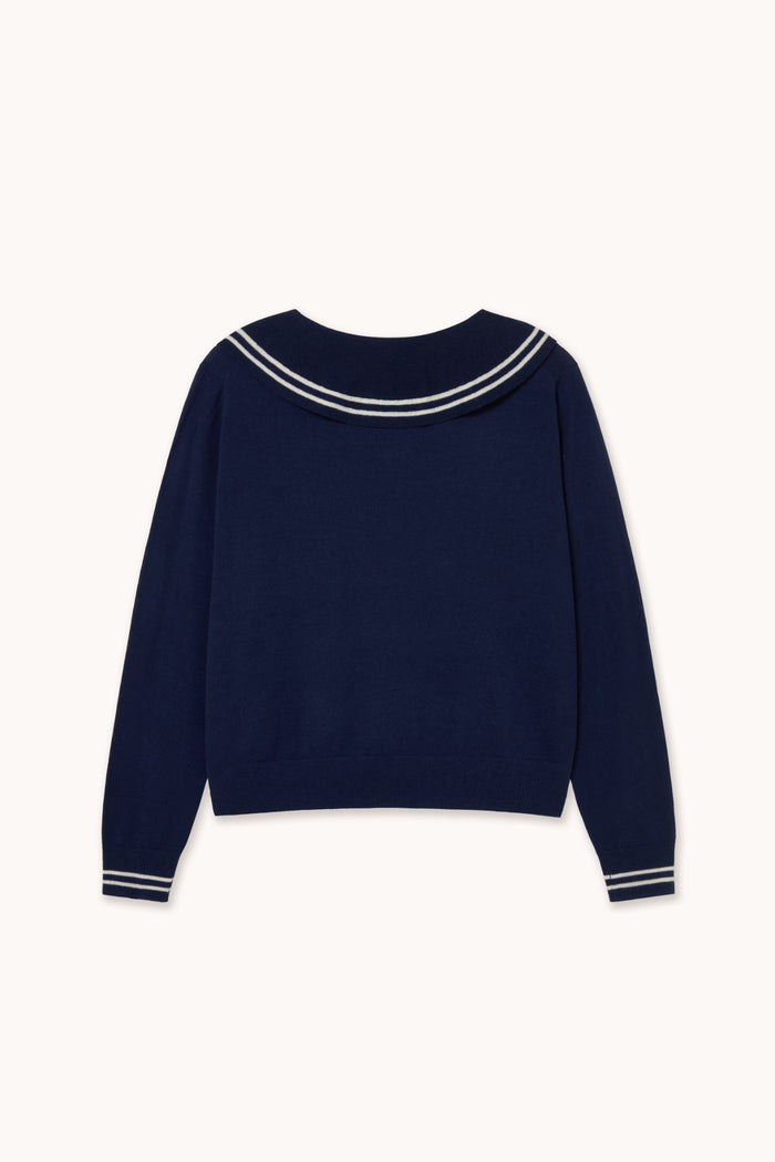Tiny Big Sister Sailor Polo AW26-674 navy jumper Shop Tiny Big Sister at Dotique