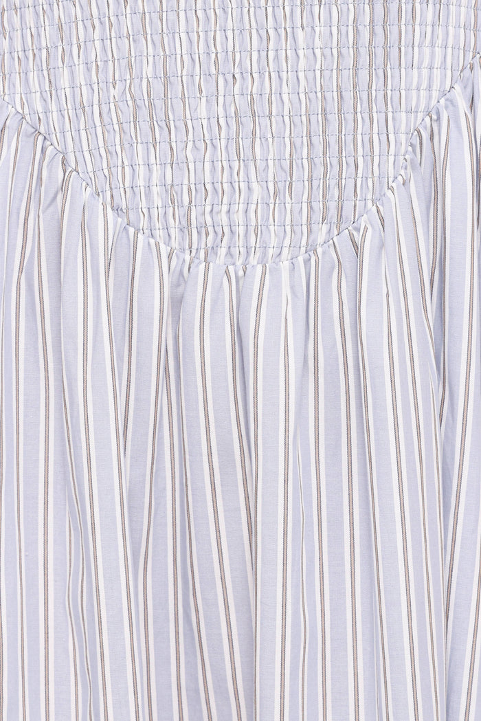 Petal and Pup USA DRESSES Tony Maxi Dress - Brown/Blue Stripe
