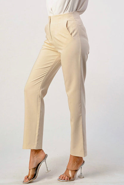 Vivian Darted Trousers (Cream)