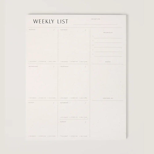 Weekly List Pad