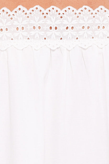 Petal and Pup USA DRESSES Winora Midi Dress - White Broderie