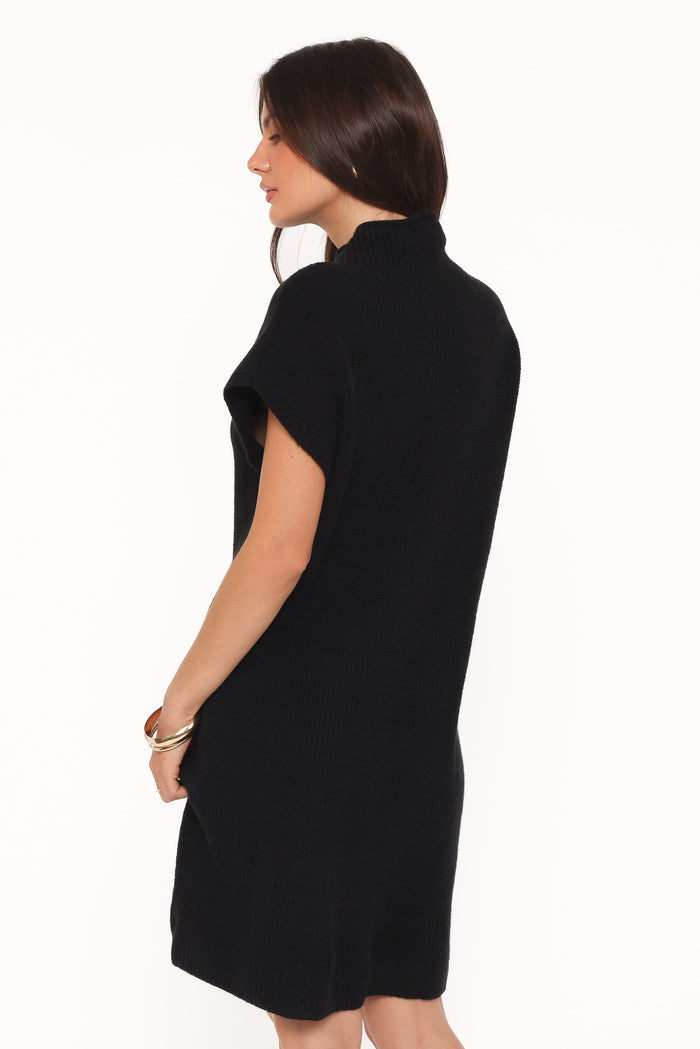 Petal and Pup USA DRESSES Wright Knit Mini Dress - Black