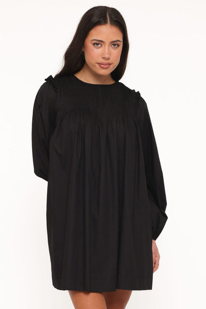 DRESSES Wyatt Long Sleeve Mini Dress - Black