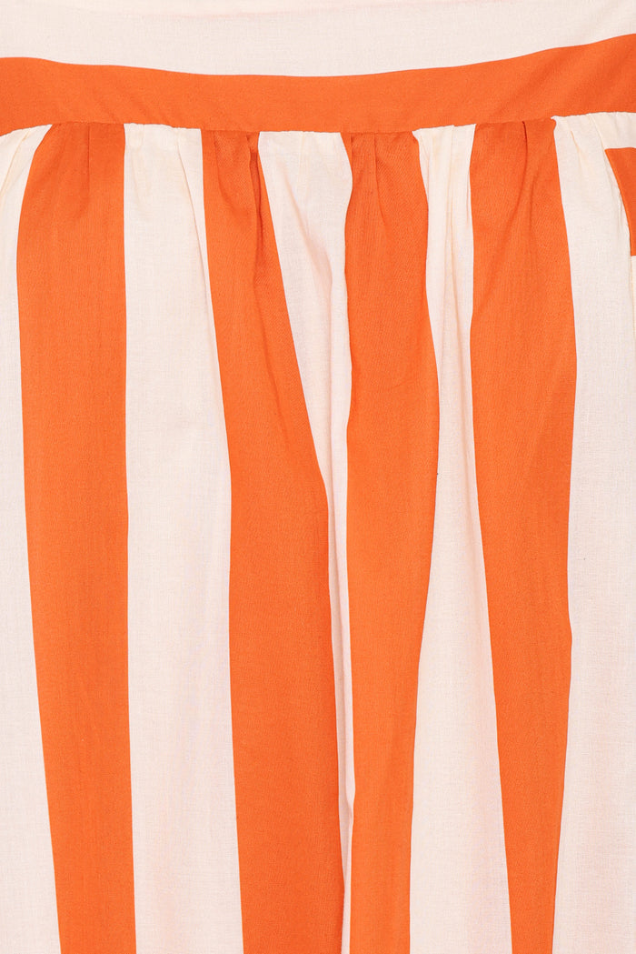 Petal and Pup USA DRESSES Yanika Maxi Dress - Orange/White Stripe